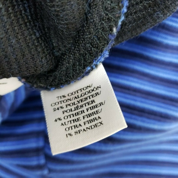 ANN TAYLOR Blue Black Striped Skirt Size 4 - Picture 3 of 5